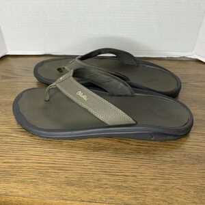 OluKai Men's 'Ohana Water-Resistant Flip-Flop Sandals - Kona/Kona - Size 14